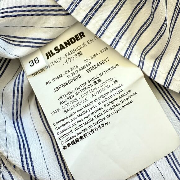 JIL SANDER women oversized striped blouse size 36IT Authentic Retail 1200$ - Picture 8 of 8